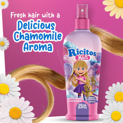 Three-pack Ricitos Kids Chamomile bottles for family routine