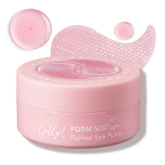 GrlGrl PDRN eye patches packaging shown for easy daily use and hydration