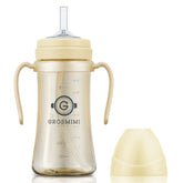 GROSMIMI butter sippy cup with straw and handle for easy gripping.