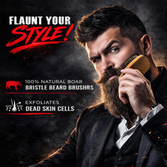 Grow Alpha Beard anti-static wood comb detangles wet and dry facial hair