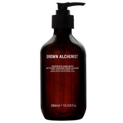 Grown Alchemist Invigorate Hand Wash bottle closeup highlights aloe-rich formula and citrus aroma.