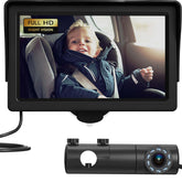 GROWNSY baby car camera monitor setup offers hands-free rear view for safer travels.