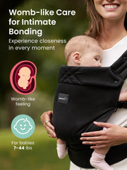 Grownsy baby carrier ergonomic M-shape posture supports baby's hip-friendly position.