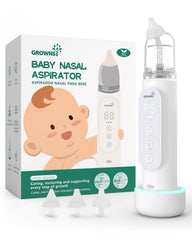 GROWNSY nasal aspirator with five suction levels for gentle baby care.