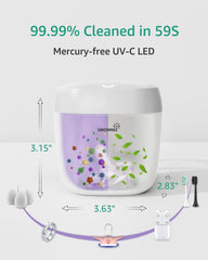 GrownsY Pacifier Sanitizer USB charging port, convenient recharge between uses