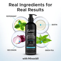 Growth Essence shampoo creates a foamy lather on the scalp during shower for refreshing cleanse.