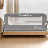 GrowthFun foldable bed rail 59in frame for safer toddler sleep