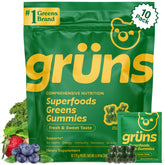 Grüns Adults Super Greens gummies bottle for daily nutrition