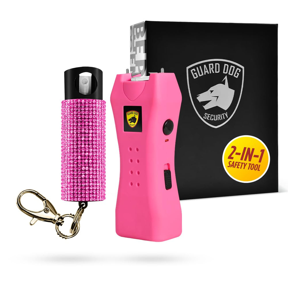 Guard Dog Security Bling It On pepper spray keyring with rhinestones for stylish protection.