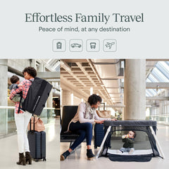 Guava Family Travel Crib 3D fold technology for compact packing