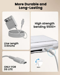 Gubasa DS Lite Charger Kit compact foldable plug ideal for travel