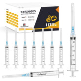 Gufastoe 100-pack 3ml syringes with clear measurement marks for precise dispensing.