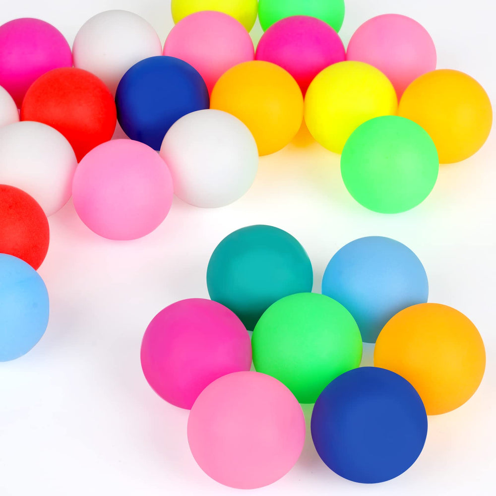 Guirnd colored 40mm ping pong balls ideal for family games and crafts.