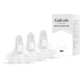 Gulicola Natural Flow Level 1 nipple closeup showing soft silicone surface for comfortable feeding.
