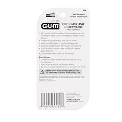 GUM Proxabrush Go-Betweens with cap shown for hygienic storage between uses.