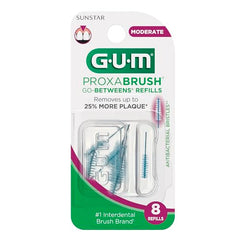 GUM Proxabrush Go-Betweens refills moderate brush for moderately spaced teeth.