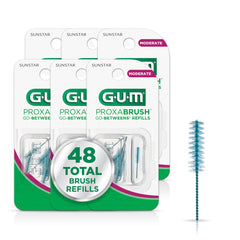 GUM Proxabrush Go-Betweens refills package for easy replacement in daily care.
