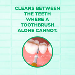 GUM Proxabrush Go-Betweens soft bristles glide between teeth for thorough cleaning.