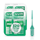 GUM Soft-Picks Comfort Flex Mint pack for on-the-go teeth cleaning.