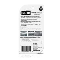 GUM Soft Picks Original front teeth cleaning for fresher breath and cleaner surfaces.