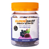 GummiShot energy bottle front shows on-the-go boost for daily routines.