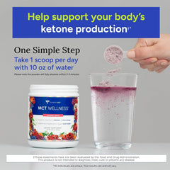 Gundry MD MCT Wellness Powder pouring into glass for hydration.