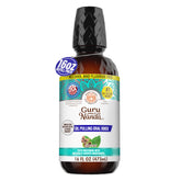 GuruNanda CocoMint oil pulling bottle for a natural pre-brush rinse.