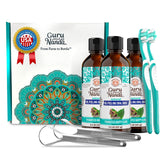 GuruNanda CocoMint oil pulling bottle ready for a fresh morning routine.