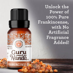 GuruNanda Frankincense essential oil in use for aromatherapy diffusion