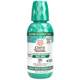 GuruNanda Fresh Breath Mouthwash bottle highlights long-lasting freshness.