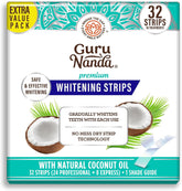 GuruNanda Teeth Whitening Strips 16-day kit for at-home whitening.