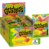 Gushers Super Sour Berry blueberry-grape center bursting with fruity flavor for snacking