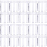 Guuozzli 20-pack clear jars with lids for cosmetics and slime storage.