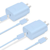 GUUSMART two-pack 25W Type-C charger front view, fast charging ready