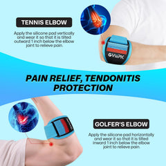 Gviipk elbow brace buckle design offers easy on off and customizable fit.