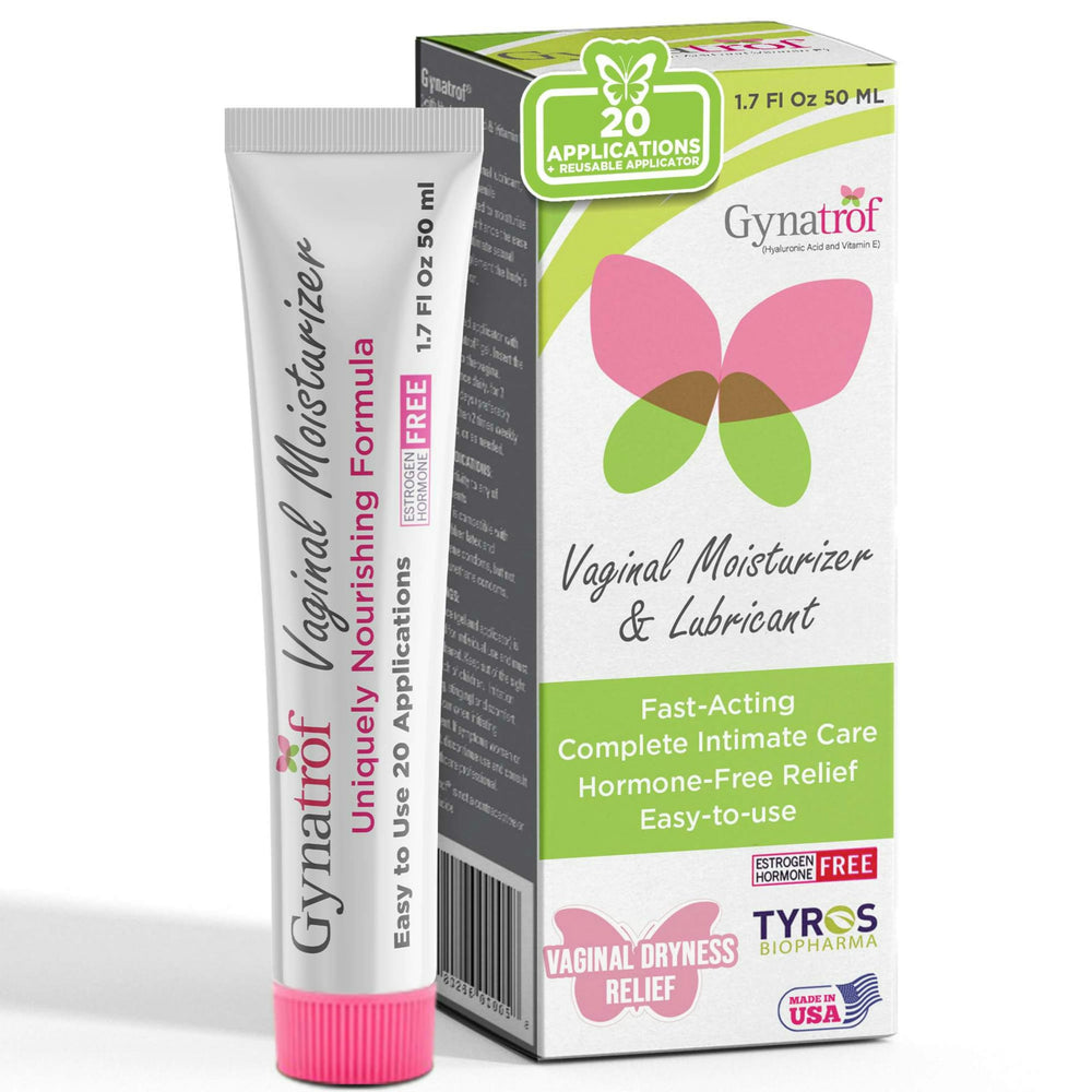 Gynatrof Vaginal Moisturizer tube shown for long-lasting hydration and daily use.