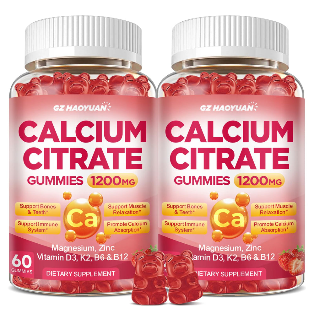 GZ HaoYuan Calcium Citrate Gummies bottle showing 120 count for bone support