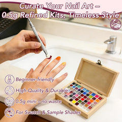 GZIXBDA french manicure style nails created with the kit.