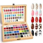 GZIXBDA sponge paint patting gel palette displaying 57 vibrant colors for ombre nail art