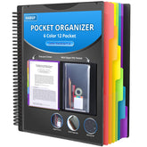 HABGP 12-pocket red folder close-up showing durable organization