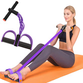 Hacole resistance bands with handles and six tubes for versatile full body training.