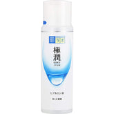 Hada Labo Gokujyun Hyaluronic Lotion Moist bottle delivering lightweight hydration.