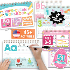 Hadley Designs ABC tracing book cover for preschool learning.