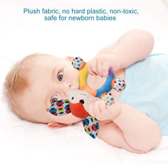 HAHA Baby teething rattle soft plush—soothing sensory play for babies