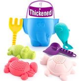Hahaland elephant bucket sand toy for easy sand play and grip.