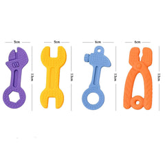Haili XMGQ colorful teether set with four shapes and hues