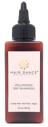 Hair Dance dry shampoo powder compact bottle for quick refresh on the go