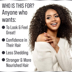 Hair Thickness Maximizer vegan formula label highlights clean ingredients
