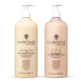Hairitage Gentle Daily Moisture Shampoo bottle front view showing hydrating formula for dry hair