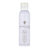 Hairitage Lazy Day Dry Shampoo bottle front showing oil absorption and quick refresh for busy days.